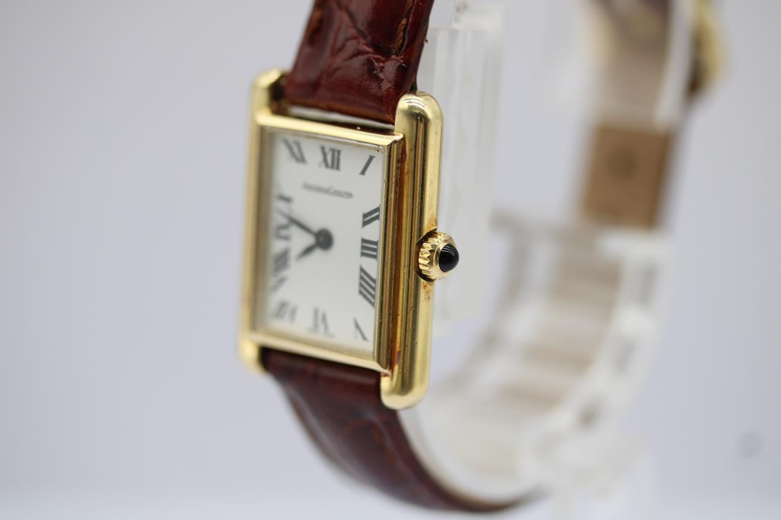 Jaeger-LeCoultre Orologio d'epoca in oro giallo 18 ct - anni '80, scatola e documenti in vendita 3