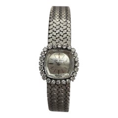 Jaeger-LeCoultre Vintage 18K White Gold Ladies Watch – Diamond Bezel, Swiss