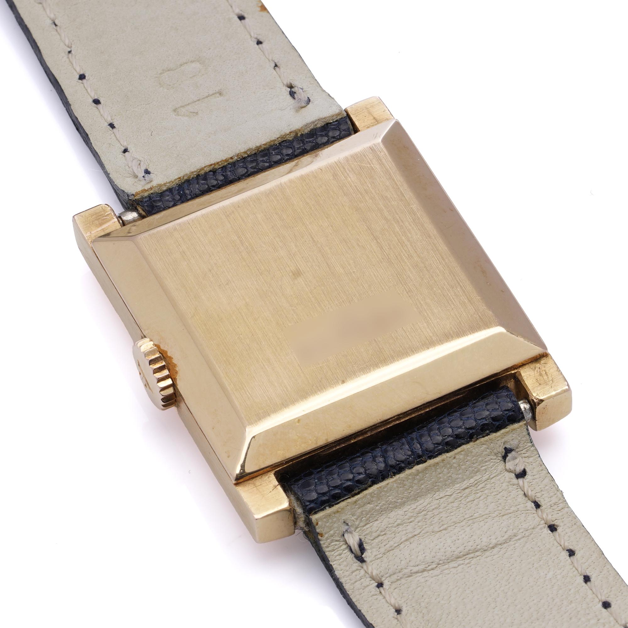 Jaeger-LeCoultre vintage 18kt Yellow Gold Manual Wristwatch For Sale 2