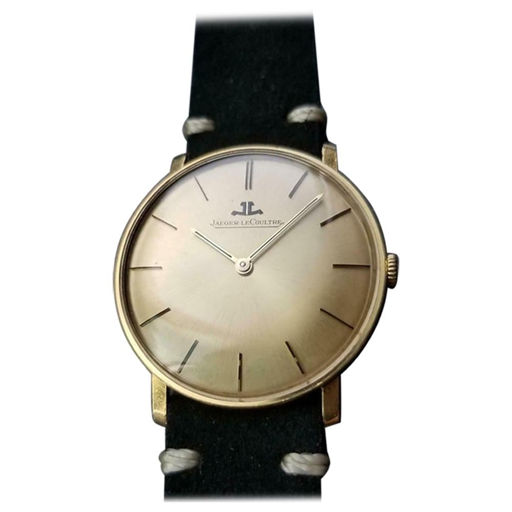 Jaeger-LeCoultre Vintage Men's 18K Gold Hand-Wind Dress Watch, C.1960s LV848BLK