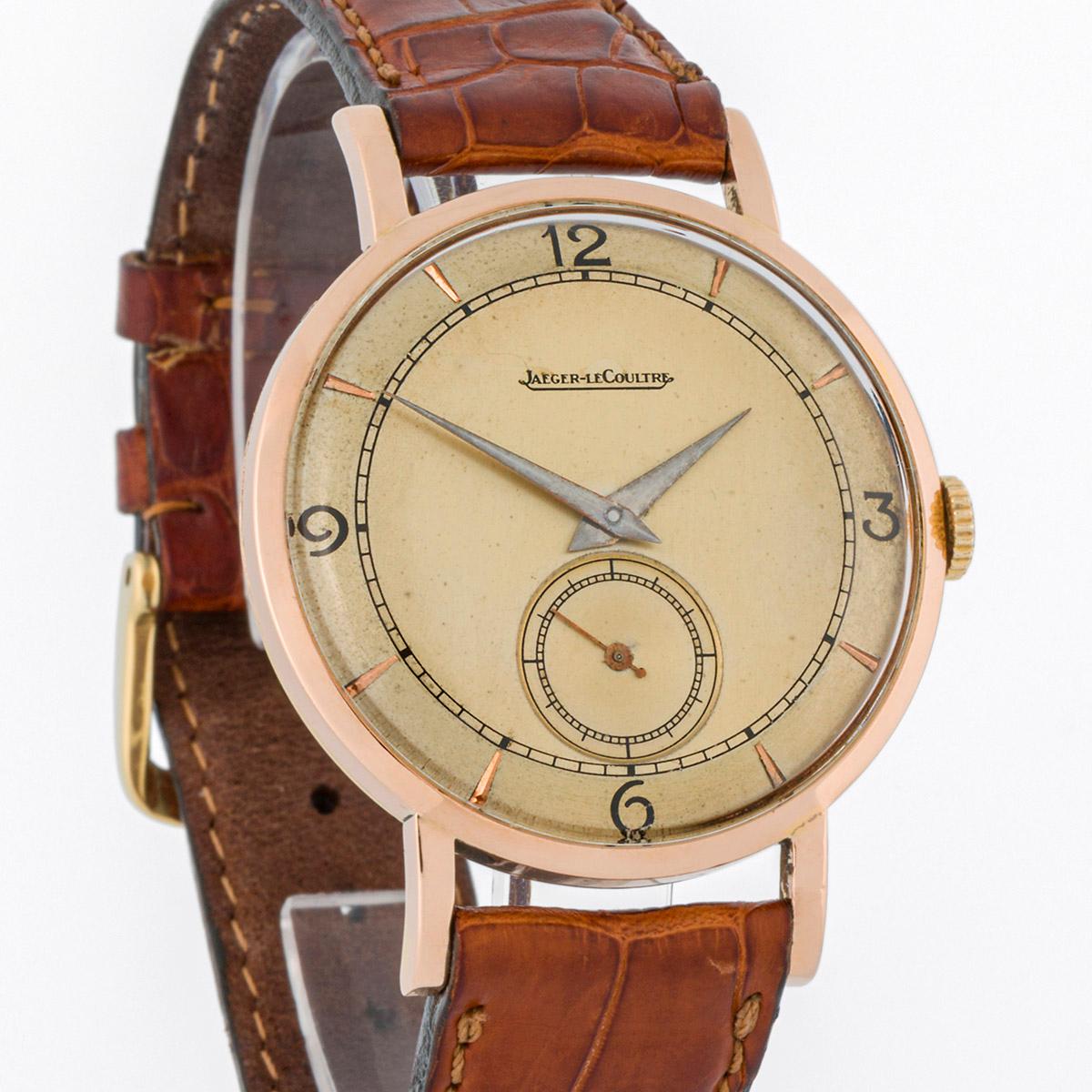 Jaeger-LeCoultre Vintage Rose Gold and Small seconds on the dial For Sale 1