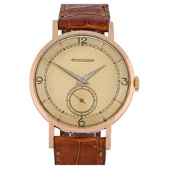Jaeger-LeCoultre Vintage Roségold und kleine Sekunden auf dem Zifferblatt