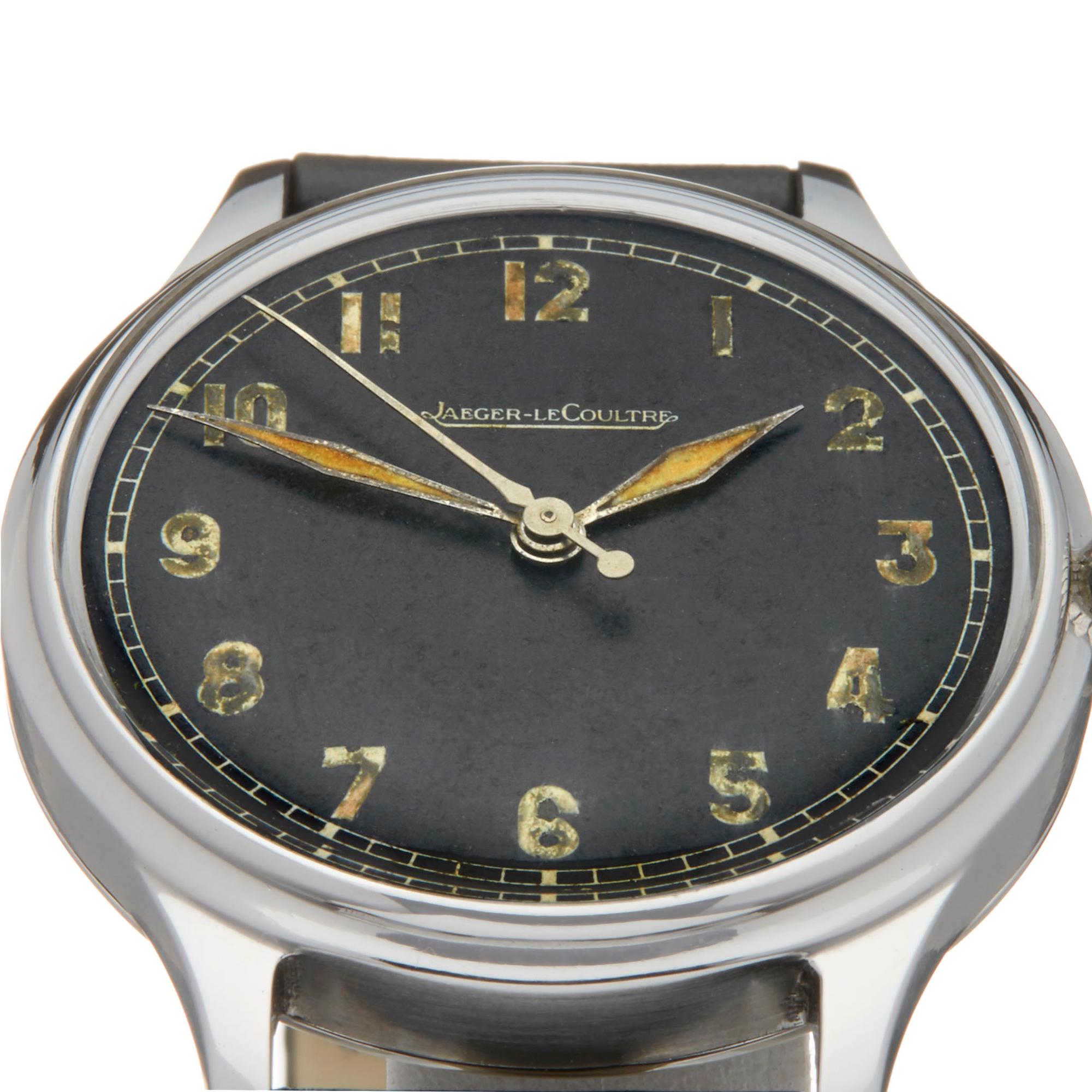 Jaeger-LeCoultre Vintage Stainless Steel CAL.P/468 Wristwatch In Good Condition In Bishops Stortford, Hertfordshire