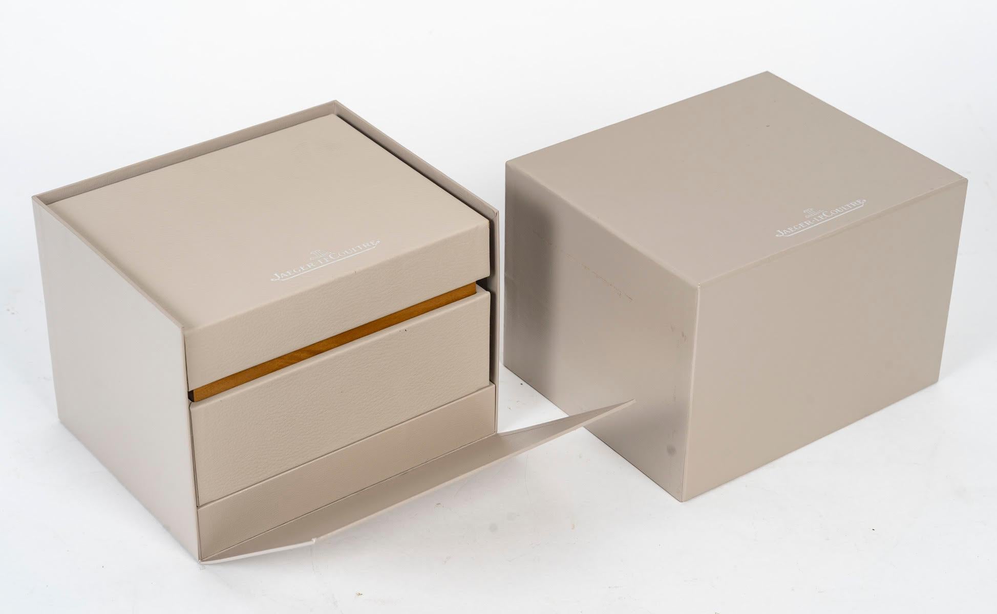 Français Jaeger-LeCoultre Watch Box in Leather and Wood, 1990. en vente