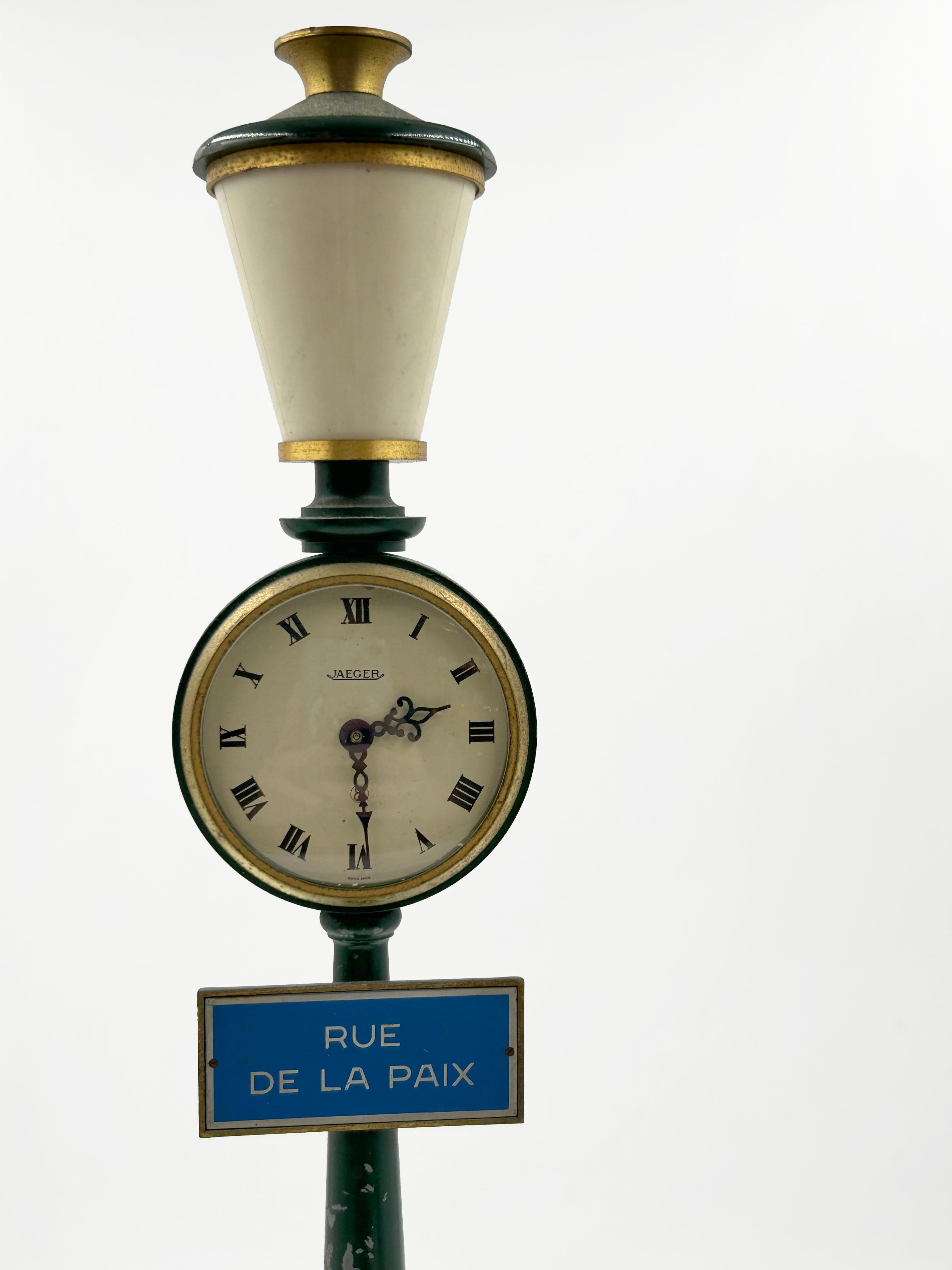 Hand-Crafted Jaeger “Rue de la Paix” desk clock, France, ca. 1960 For Sale