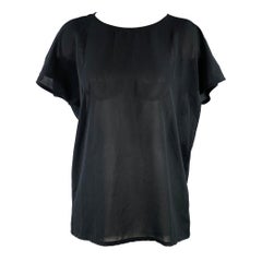 JAEGER Größe M Schwarzes Kurzarm- Casual Top mit kurzen Ärmeln