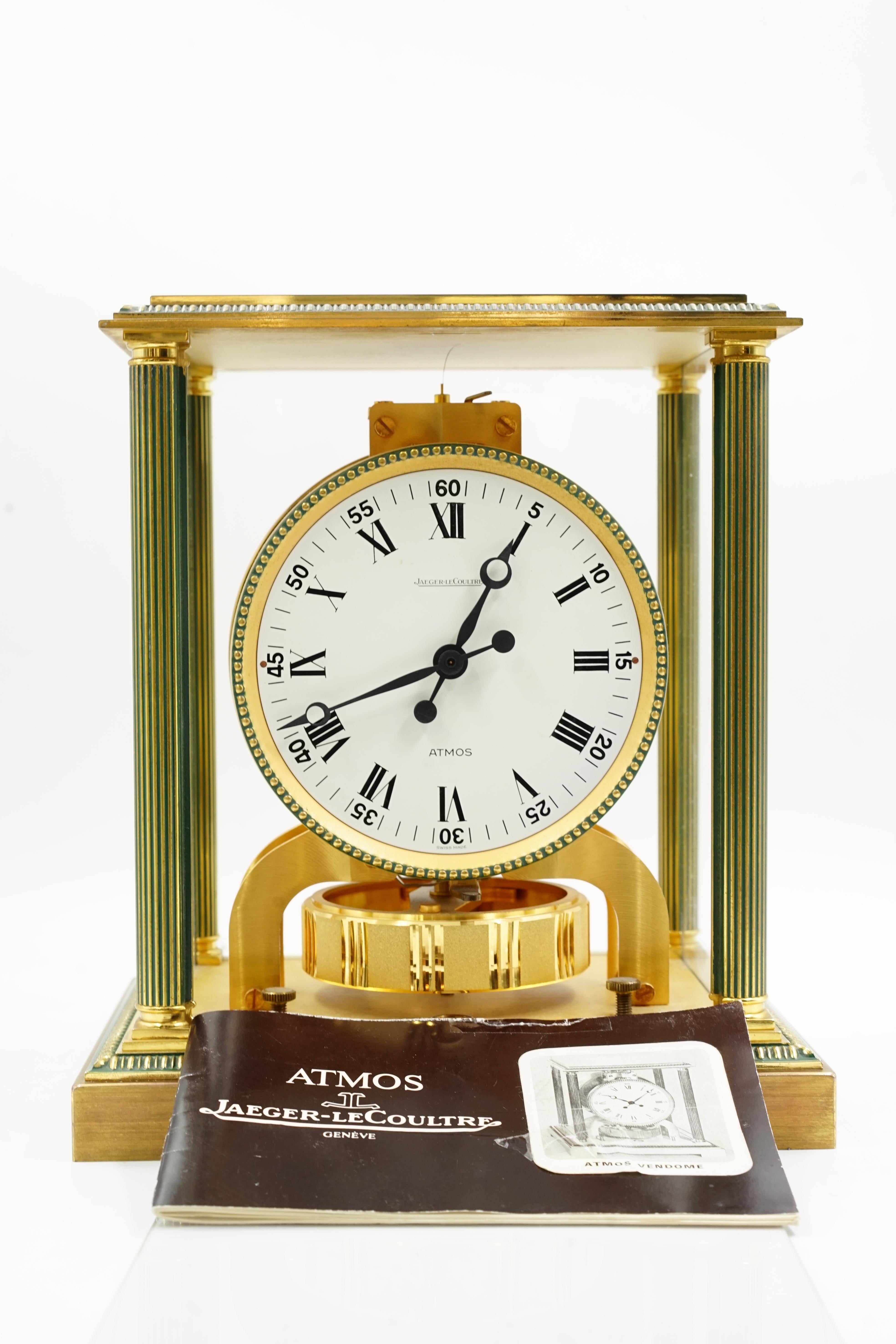 Bronze Horloge de table Atmos Le coultre de Jaeguer en vente