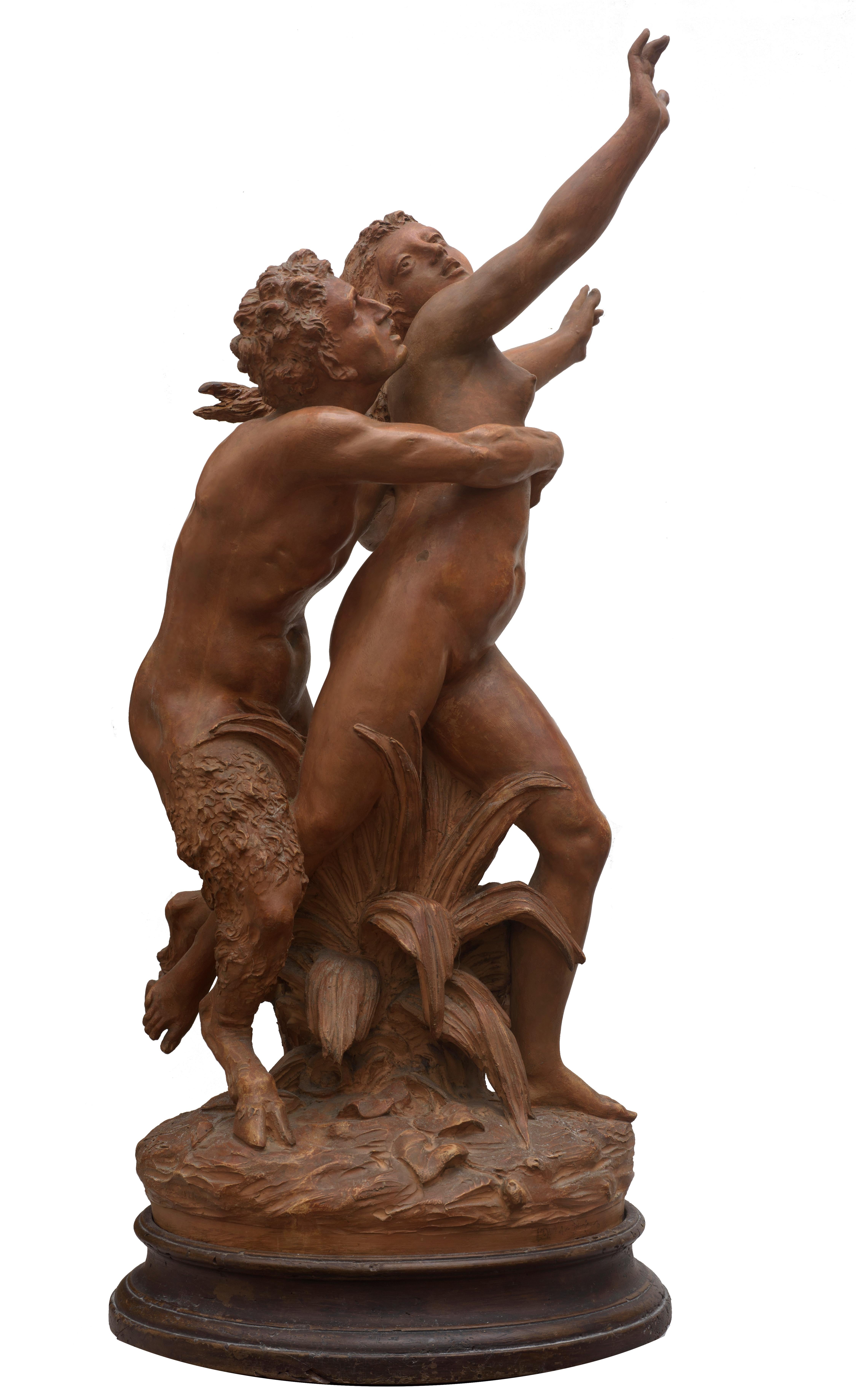 Jafet Torelli Nude Sculpture - Pan and Siringa