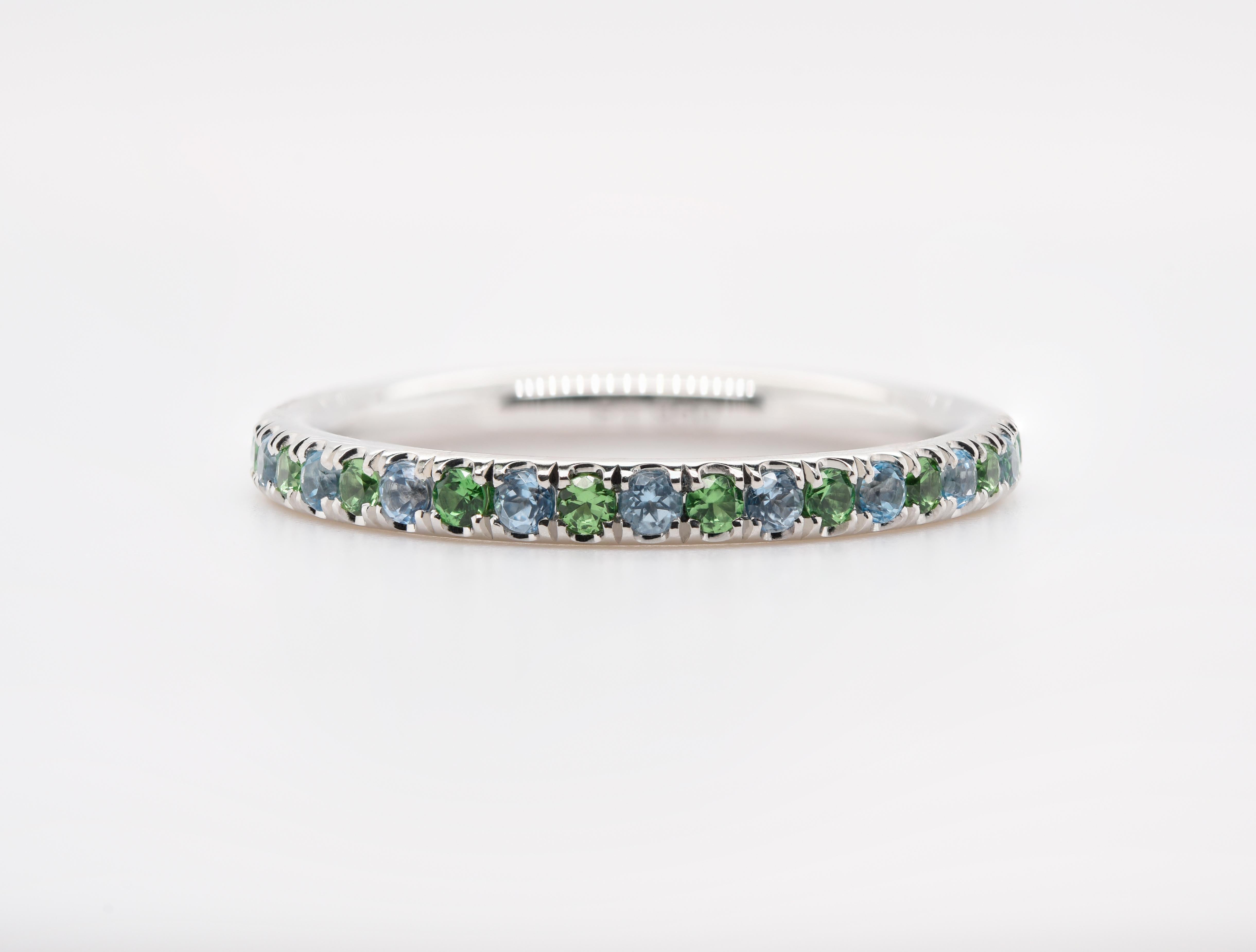 JAG New York Eternity Band with Your Choice of Diamonds and Gemstones For Sale 9