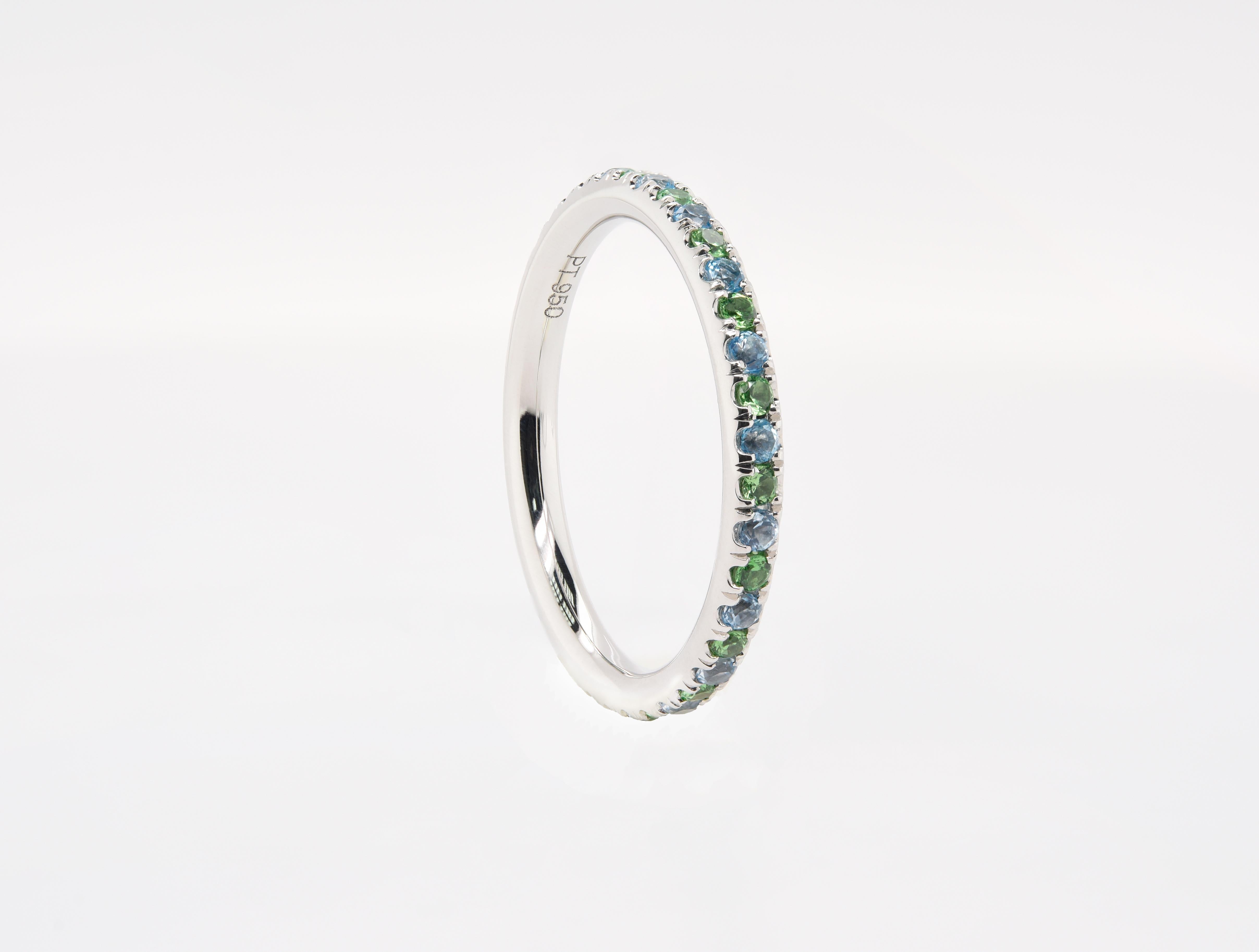 JAG New York Eternity Bands are rings that have the gemstones all the way around the ring. Each ring is custom made to your finger size and you get to pick the gemstones you want. These are truly a way to create your one of a kind ring that allows