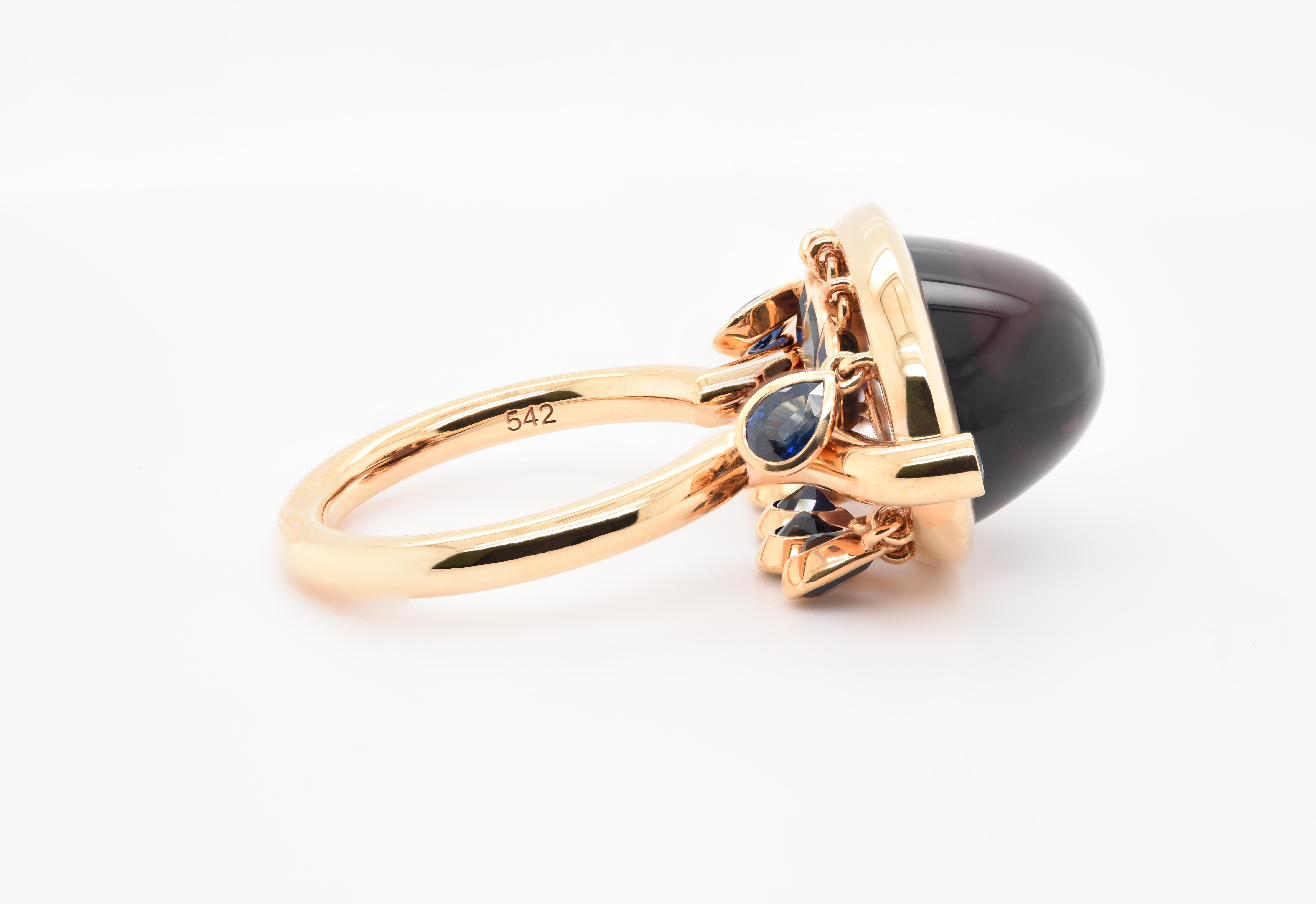 JAG New York created for you this Oval Amethyst Ring with Briolette  Sapphire Drops in 20K Yellow Gold that is comprised of 12.75 carat oval Amethyst 2.35 carats in Sapphires all set in 20K yellow gold. A true masterpiece!

Unapologetic