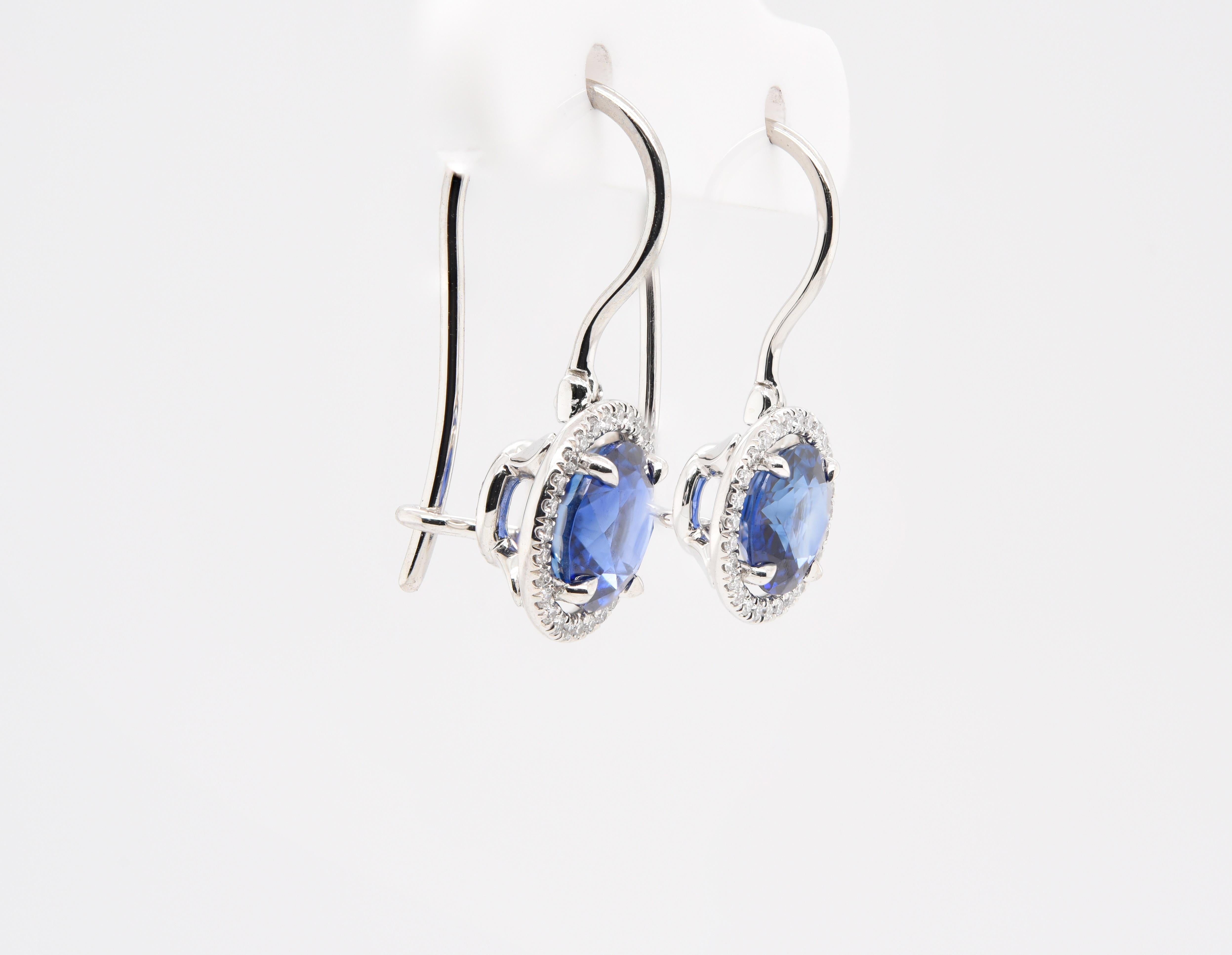 halo sapphire earrings