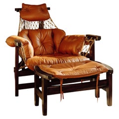 Jaganda-Sessel mit Ottomane von Jean Gillon, 1968