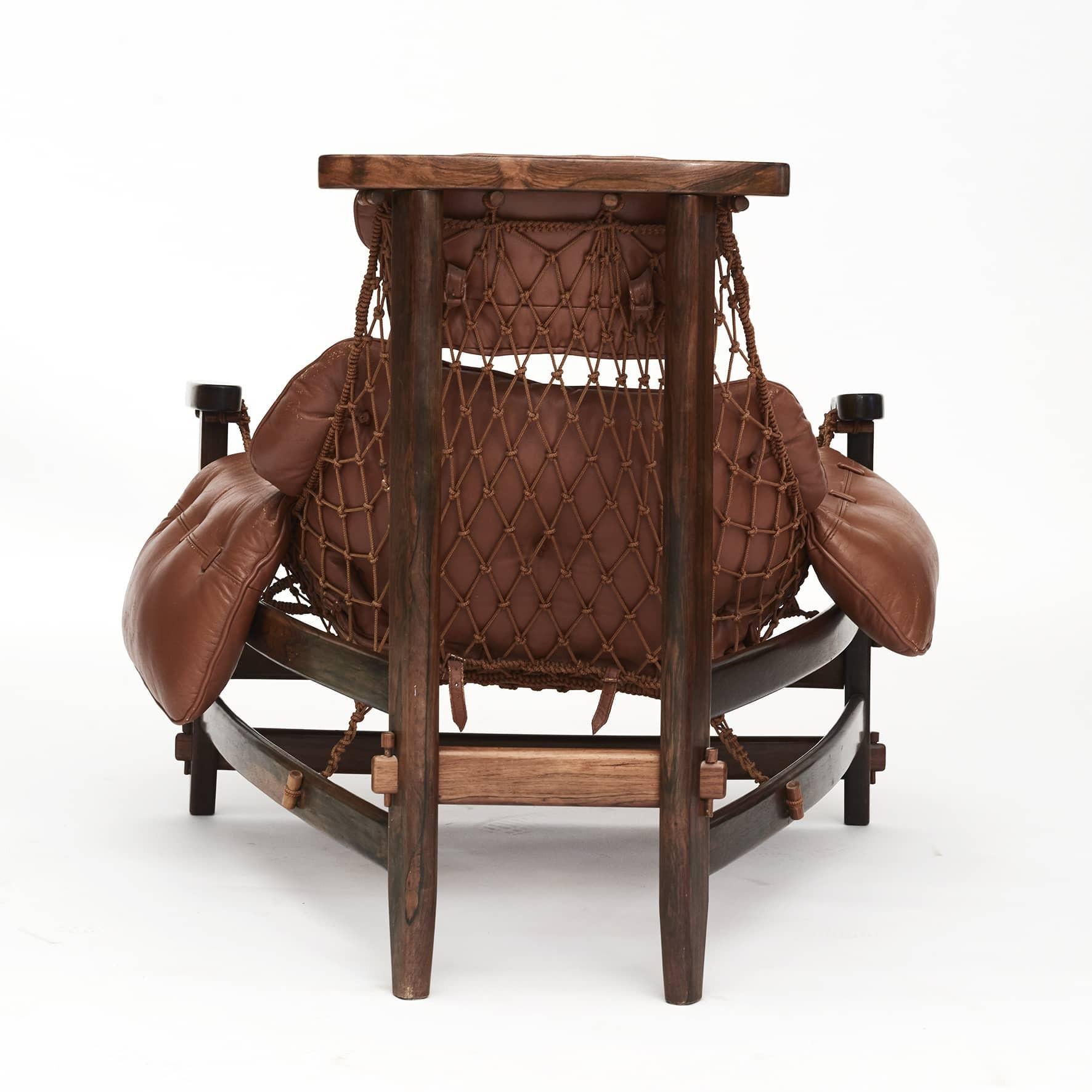 Jaganda-Sessel mit Ottomane von Jean Gillon 1