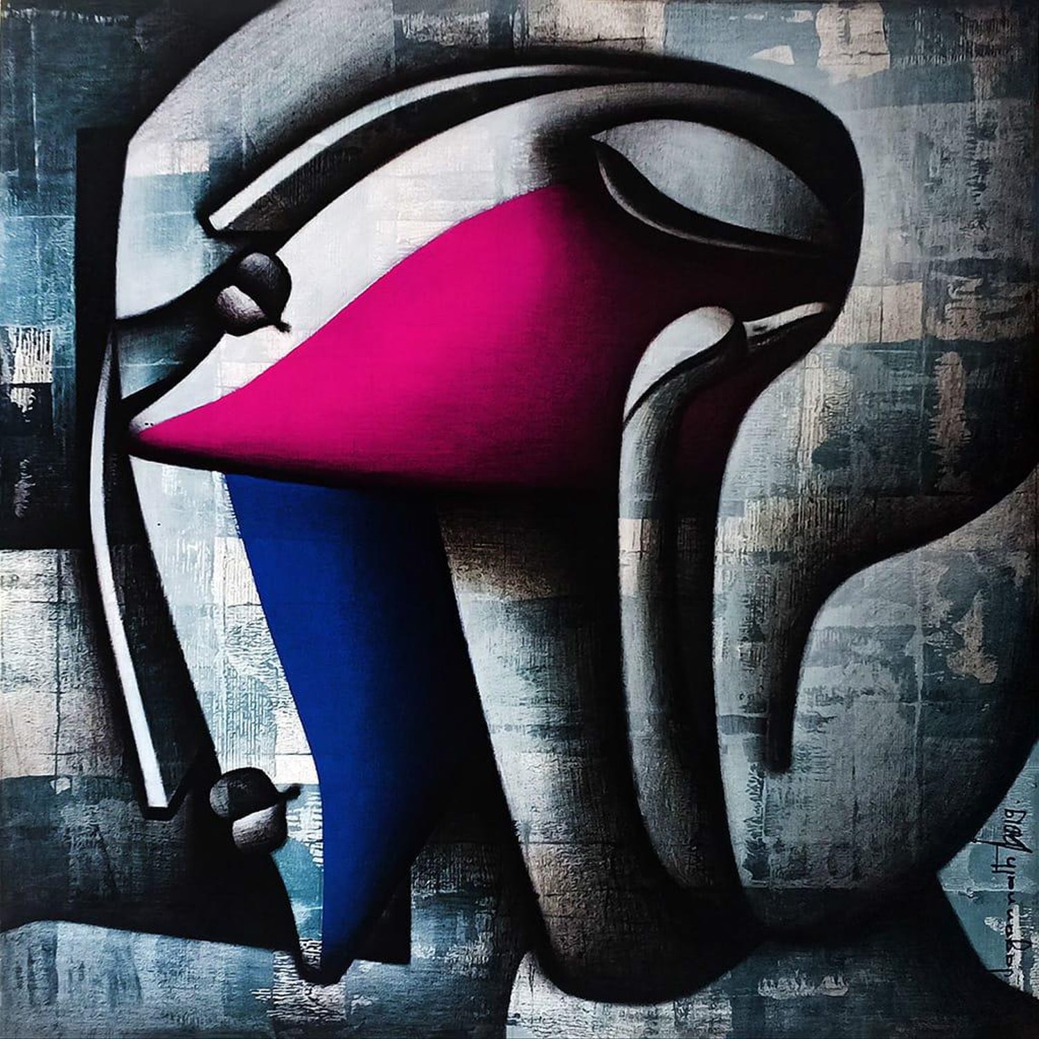 Jagannath Paul Bond Of Love Series Charcoal And Acrylic On