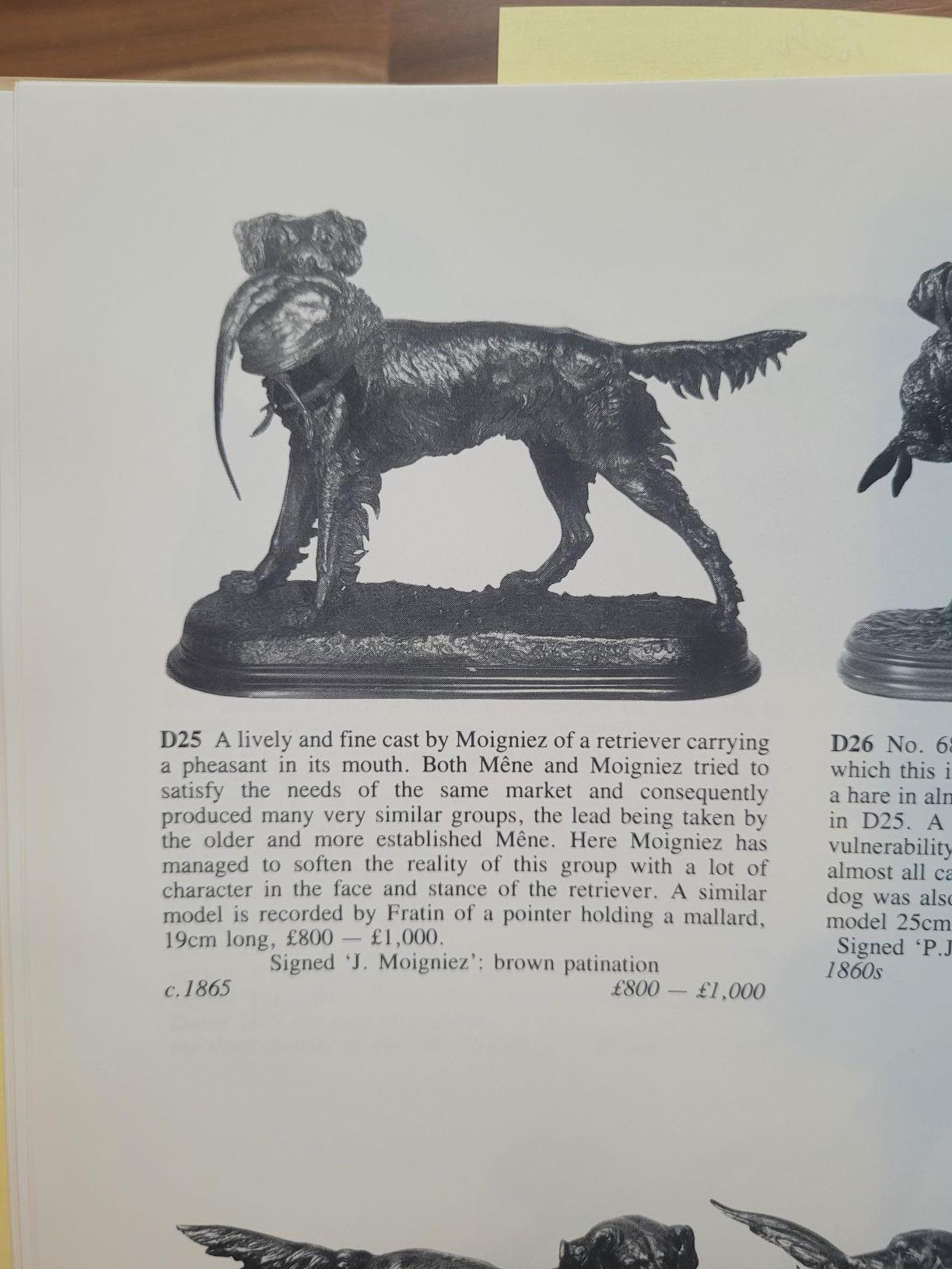 Jagdhund, Spaniel mit Fasan, Skulptur von Jules Moigniez, frühes 20. Jahrhundert For Sale 5