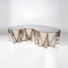 Jagged Edge Kidney Table in Mirror-Polished Stainless Steel by Julian Mayor