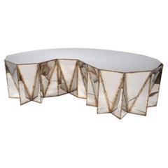 Mesa Jagged Edge Kidney de acero inoxidable pulido espejo de Julian Mayor