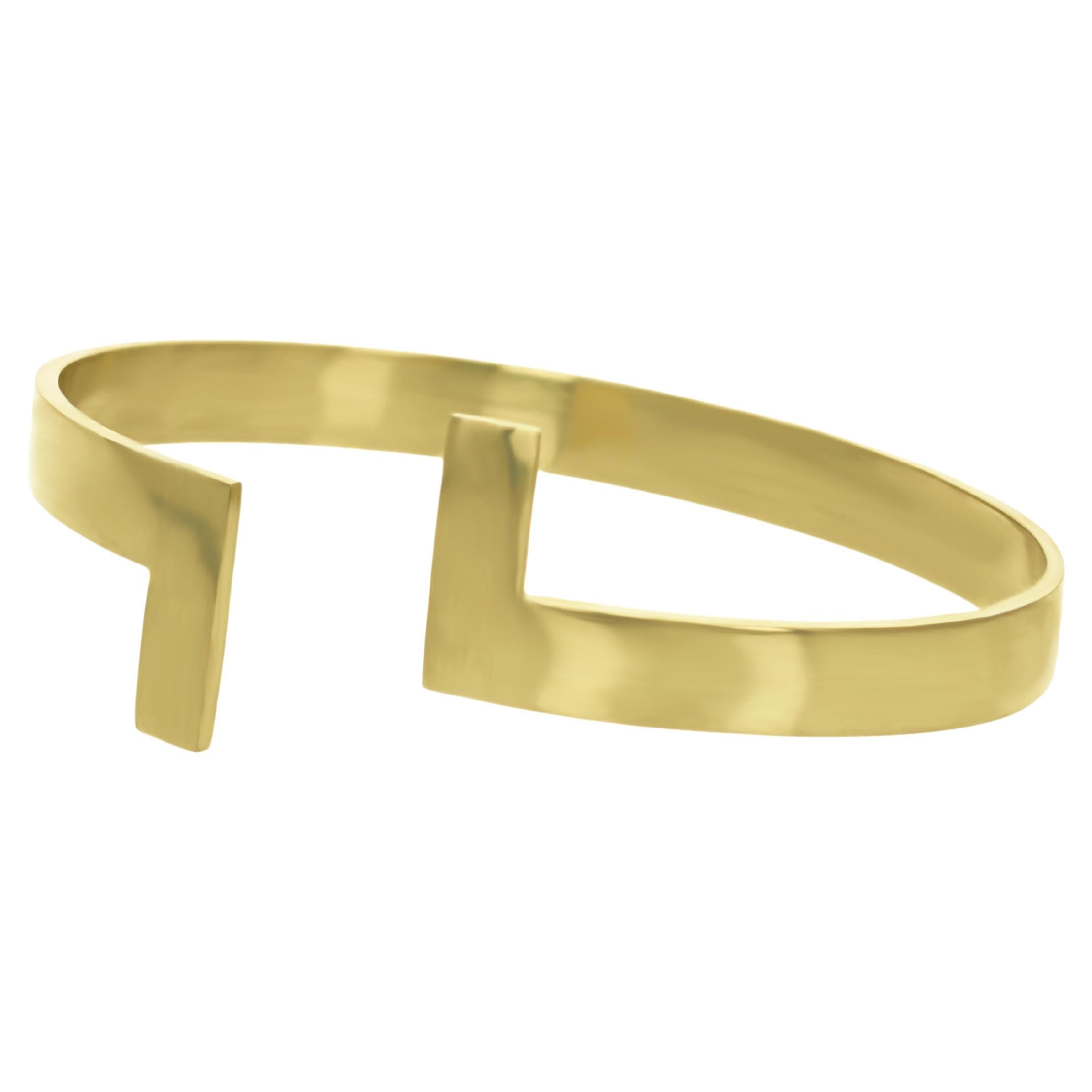 David b 18KT Yellow Gold Hinged Cuff Bracelet at 1stDibs