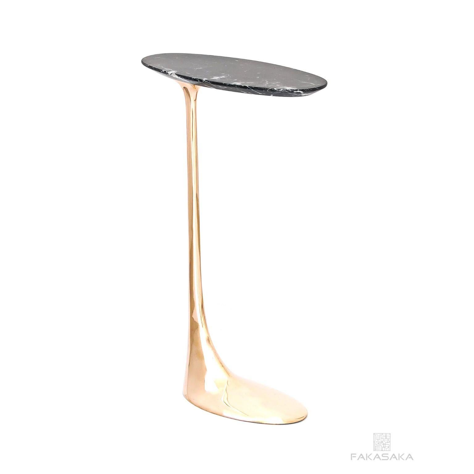 Other Jagger Drink Table with Nero Marquina Marble Top by Fakasaka Design For Sale