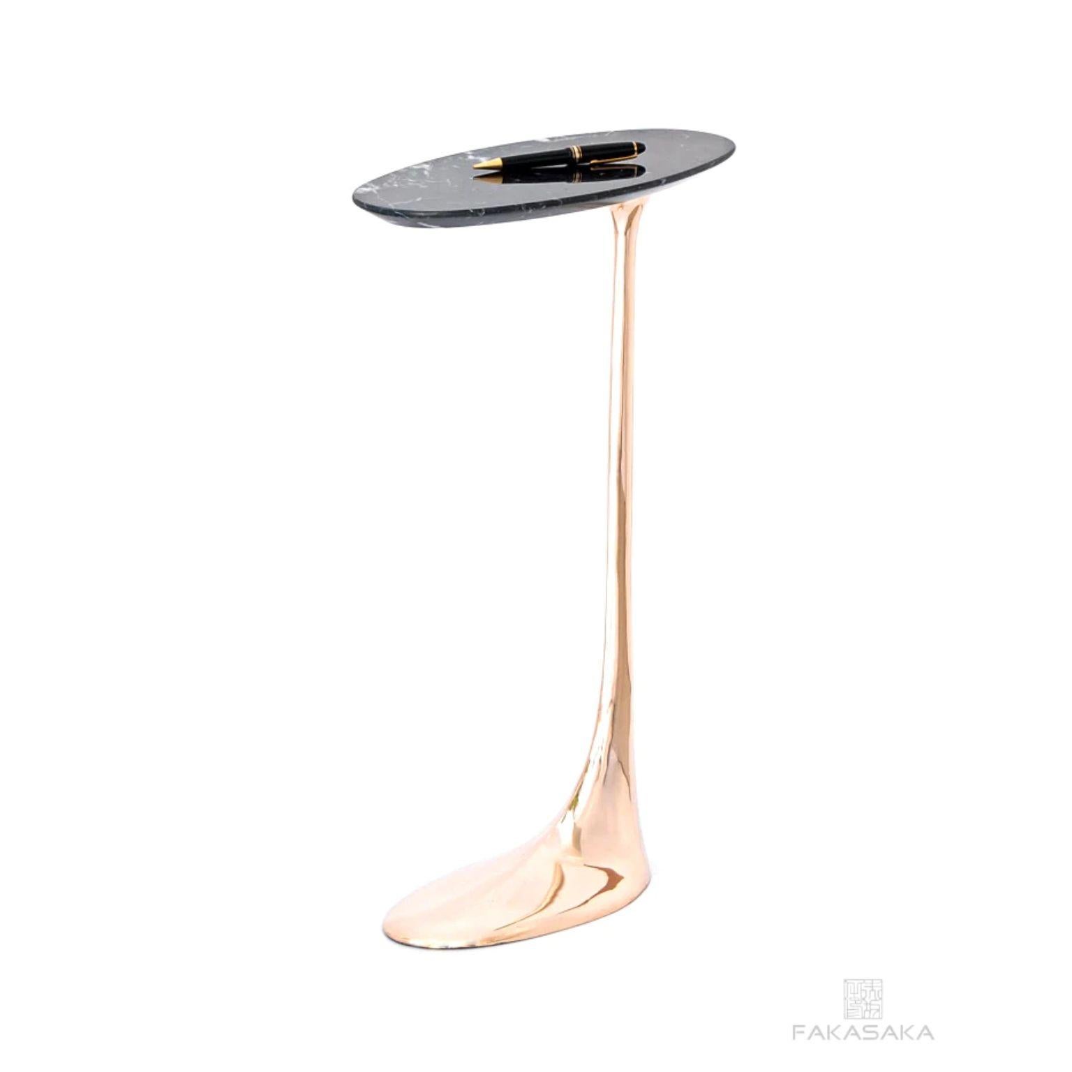 Jagger Drink Table with Nero Marquina Marble Top by Fakasaka Design In New Condition For Sale In Geneve, CH