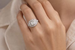 JAGi Certified 14K Gold 0,61 Karat Gesamtgewicht Diamantring