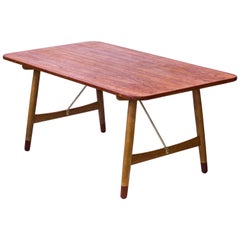 "Jagtbordet" Desk or Dining Table by Børge Mogensen, Denmark, 1950s