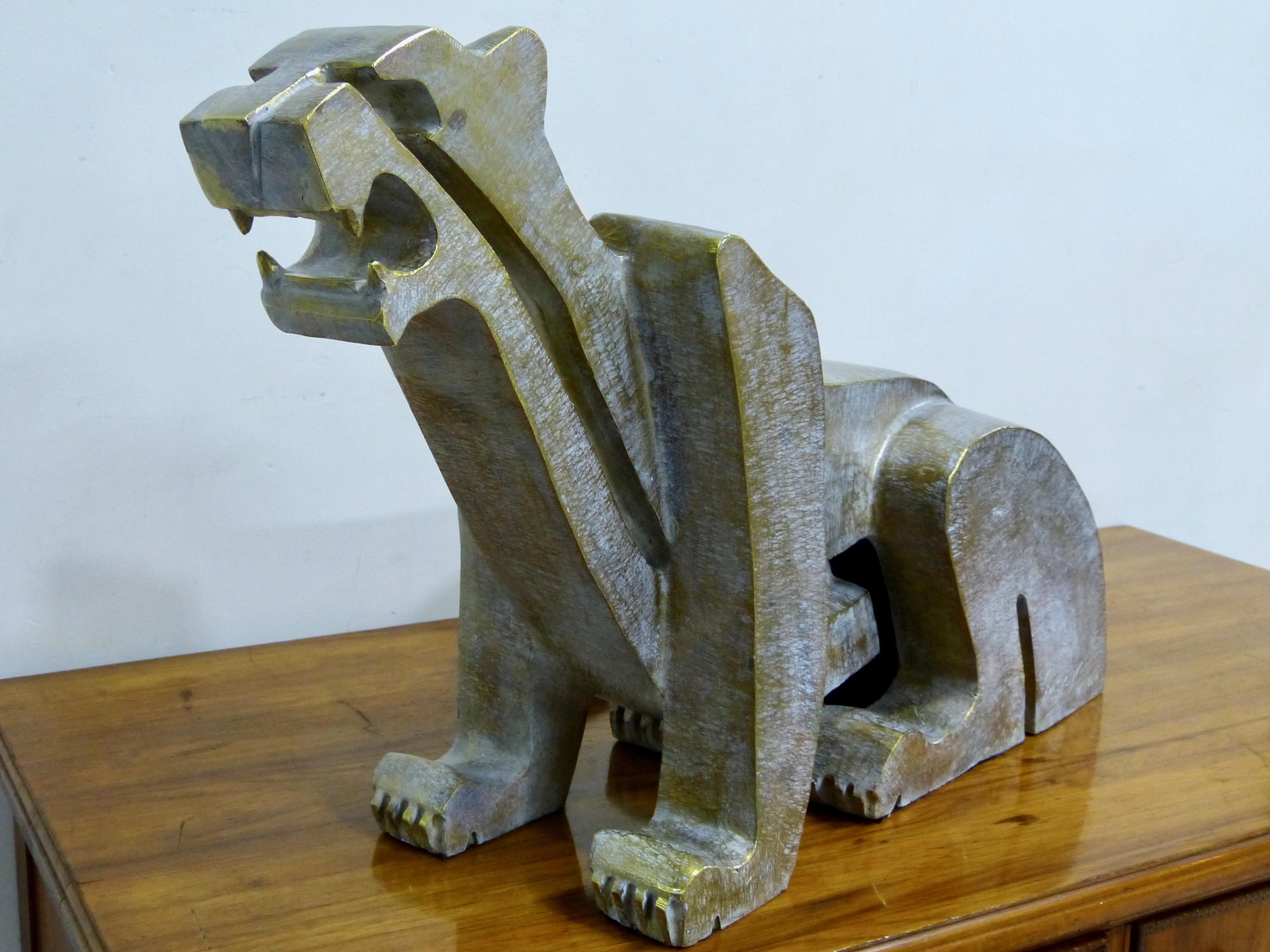 Contemporary Jaguar Bronze Sculpture by Raul Navarro 2019 For Sale