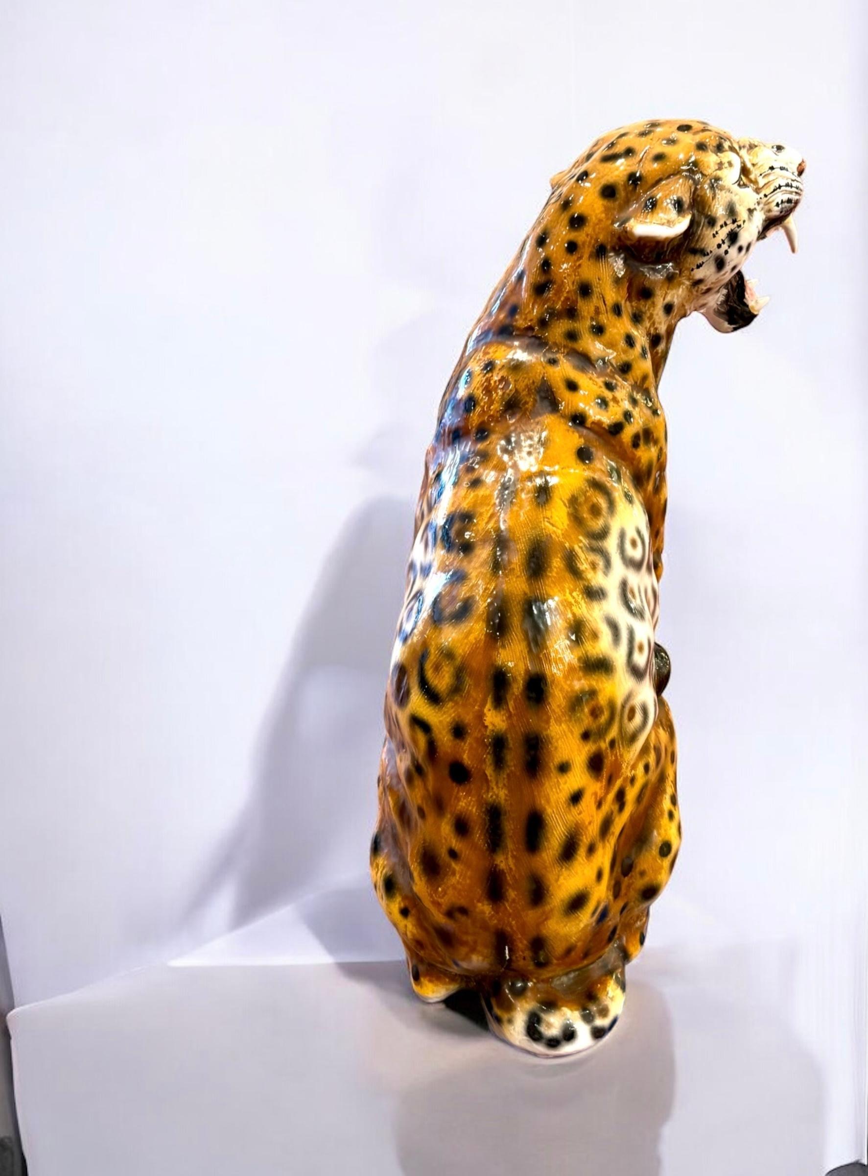 Italiano Jaguar in ceramica italiana del 1960 circa in vendita