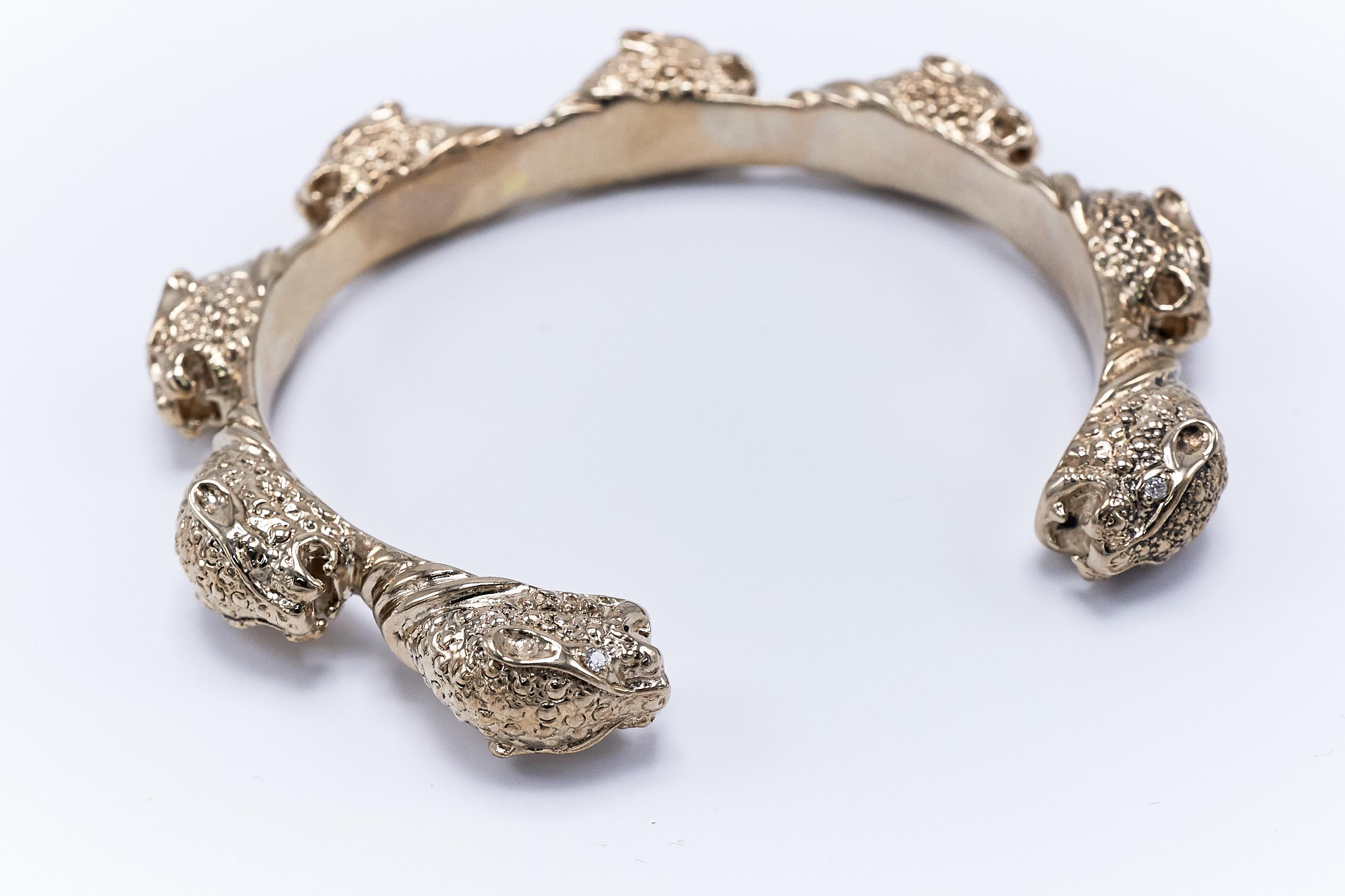 Saphir Jaguar Manschettenarmband Manschettenarmband (Brillantschliff)