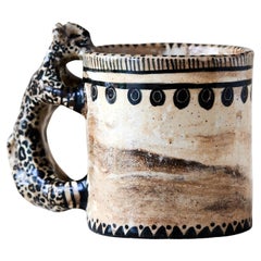 Jaguar Hand-Sculpted Ceramic Stoneware Mug