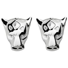 Jaguar head stud earrings