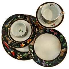 Jaguar Jungle Porcelain 12 Piece with Accessories by Lynn Chase Designs