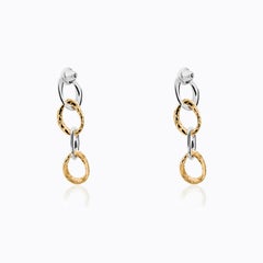 Silver & Gold Vermeil Jaguar Large Earrings