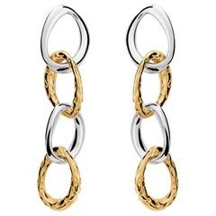 Silver & Gold Vermeil Jaguar Large Earrings