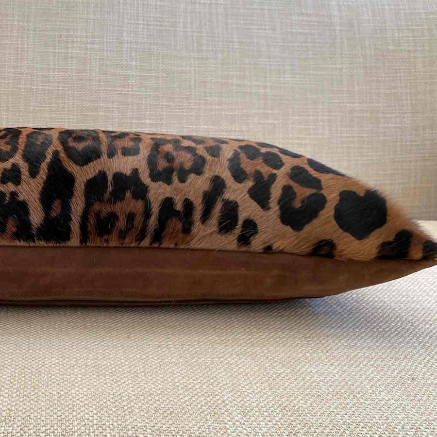 Scandinavian Modern Jaguar Print Pillow For Sale