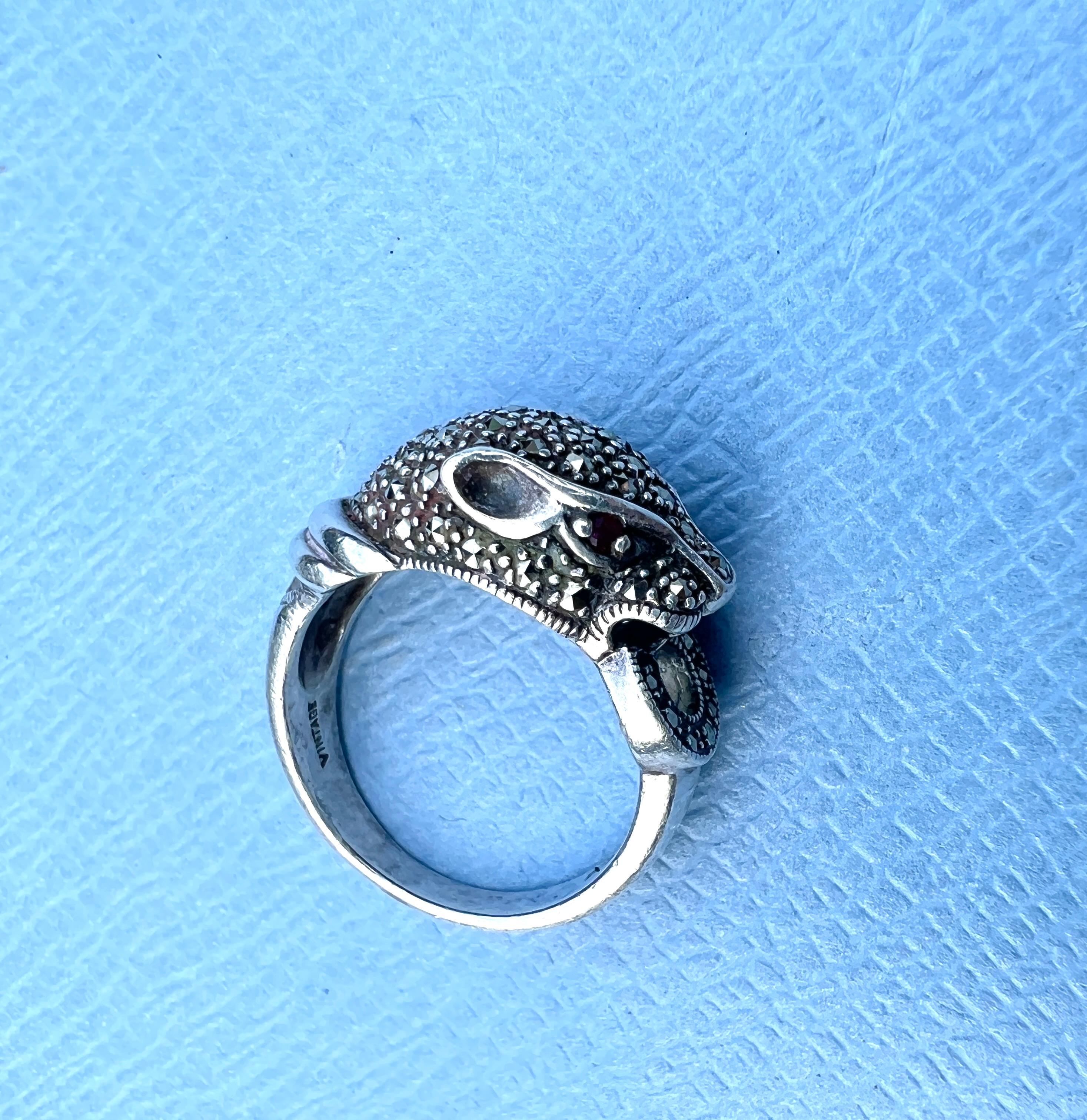 Anillo Jaguar Rubí Pantera Plata Joyería Animal en Nuevo estado para la venta en Los Angeles, CA