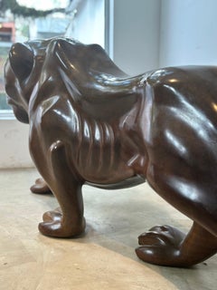 Jaguar Sculpture in Wood
