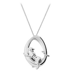 Silver Jaguar Small Pendant Necklace