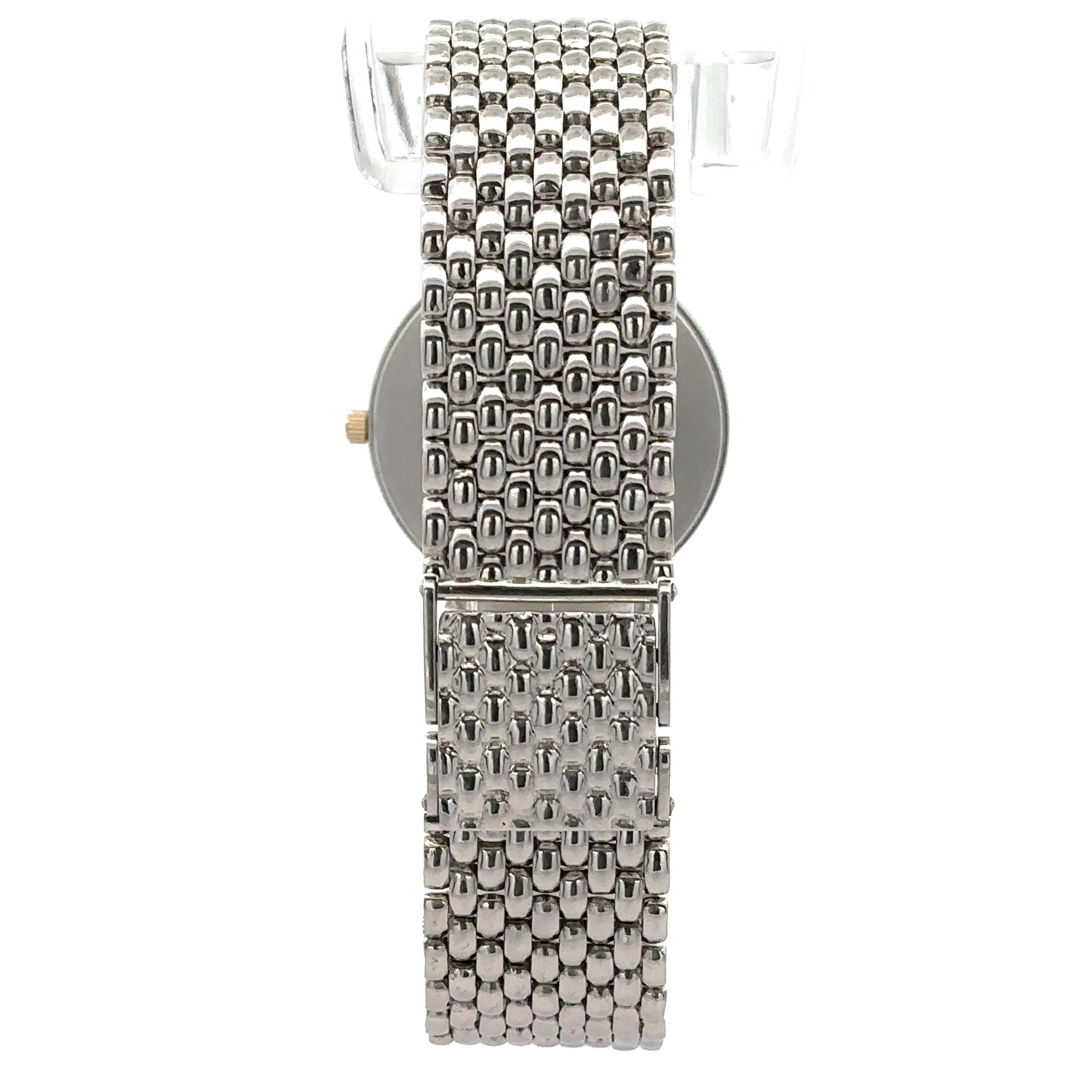 Jaguar Platino macizo 31mm 1.0ctw Diamante redondo Reloj de pulsera 8.25