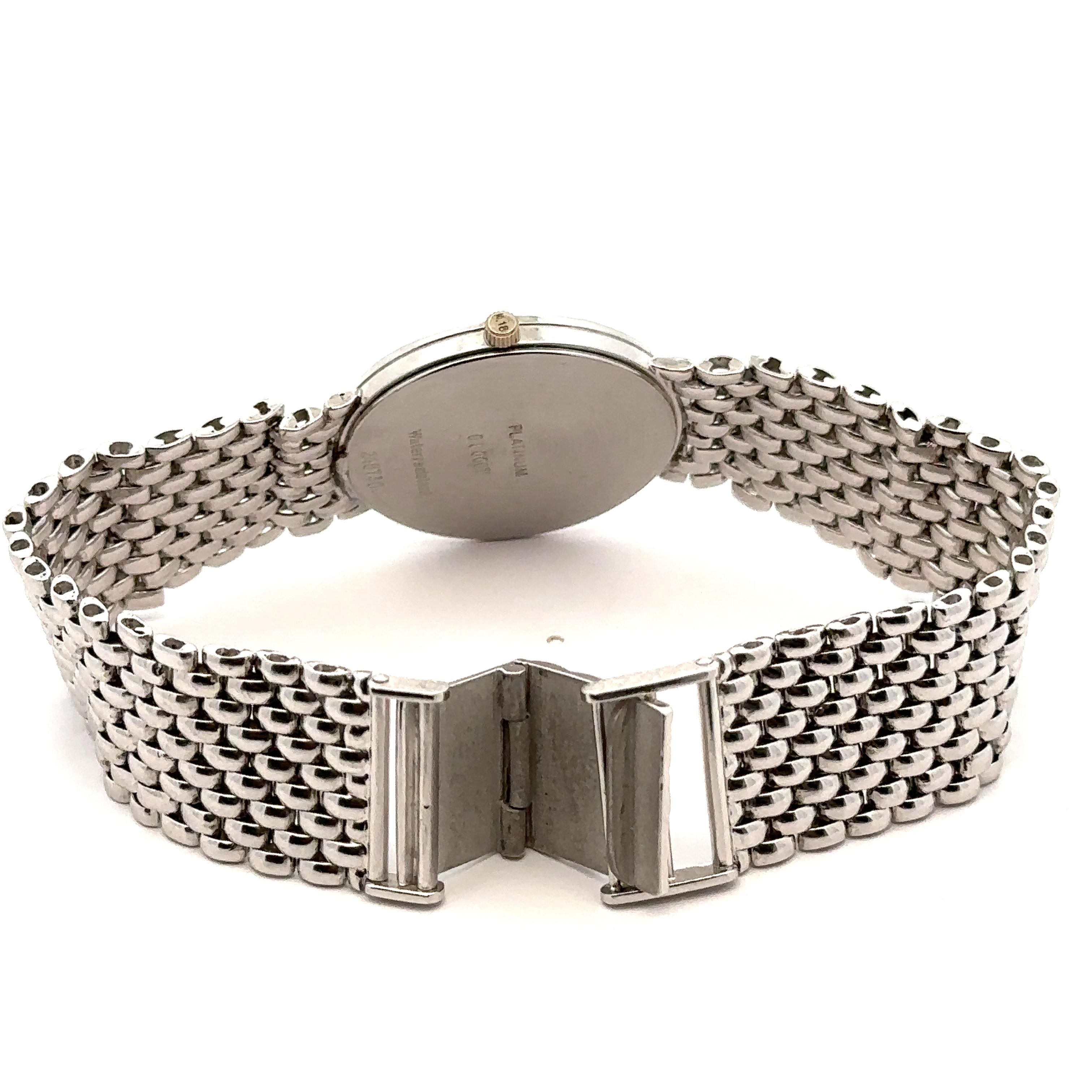 Jaguar Platino macizo 31mm 1.0ctw Diamante redondo Reloj de pulsera 8.25