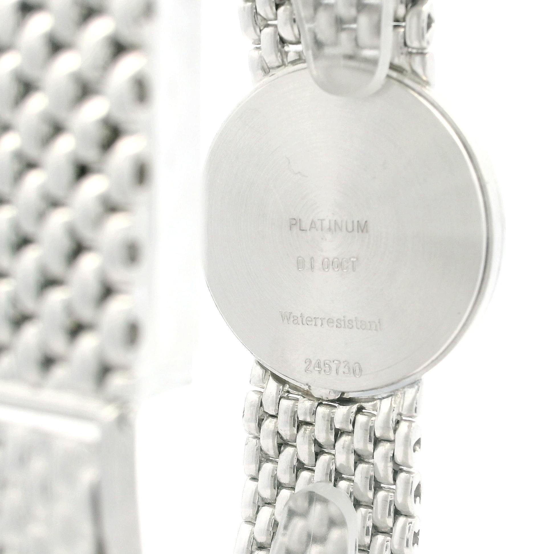 Jaguar Platino macizo 31mm 1.0ctw Diamante redondo Reloj de pulsera 8.25