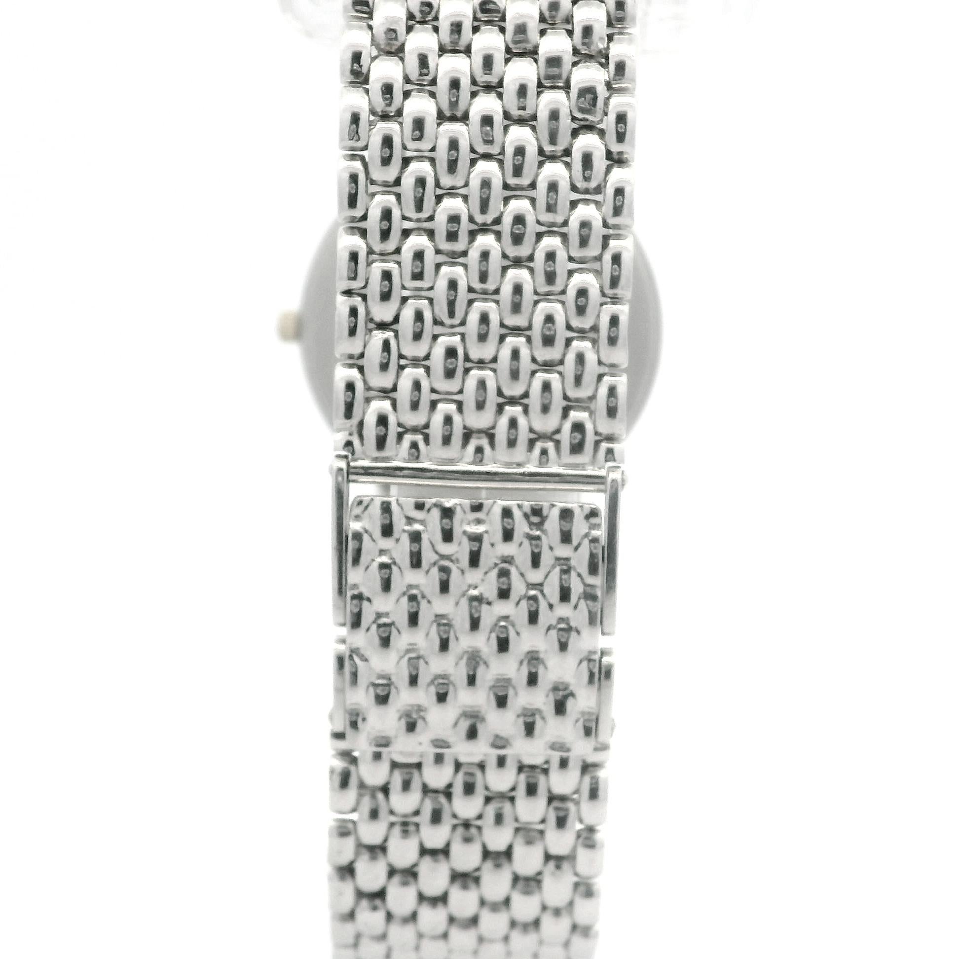 De las mujeres Jaguar Platino macizo 31mm 1.0ctw Diamante redondo Reloj de pulsera 8.25