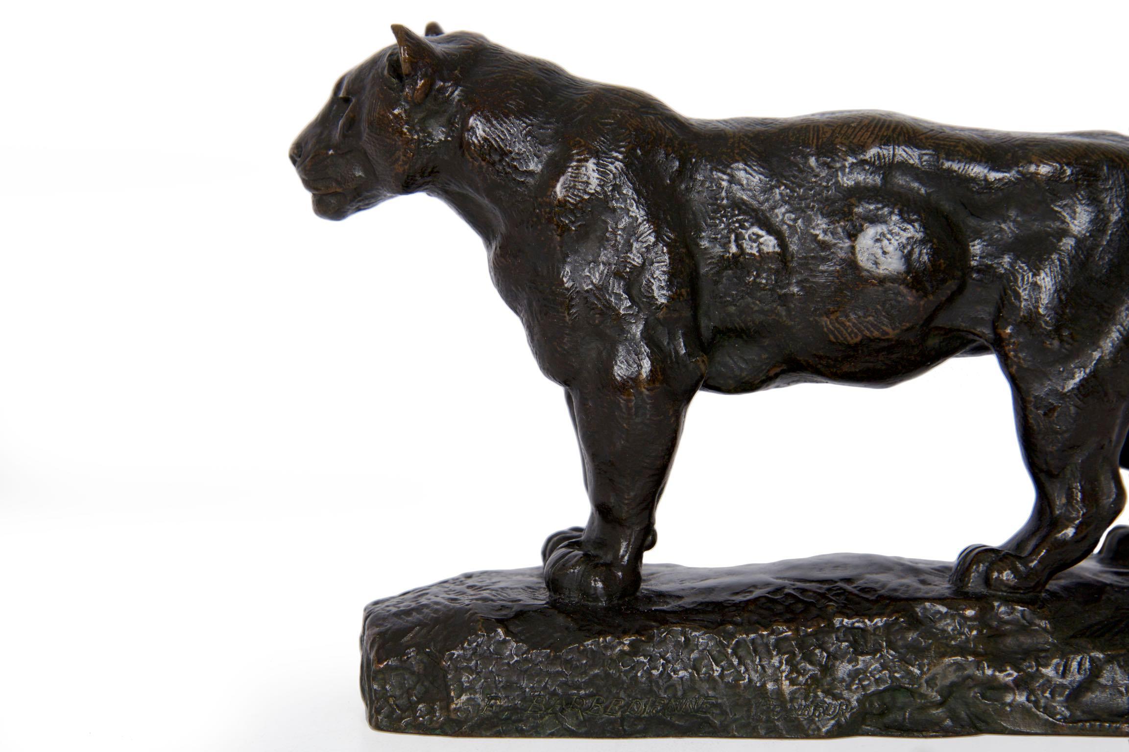 “Jaguar Standing” Bronze Sculpture by Antoine-Louis Barye and Barbedienne 4