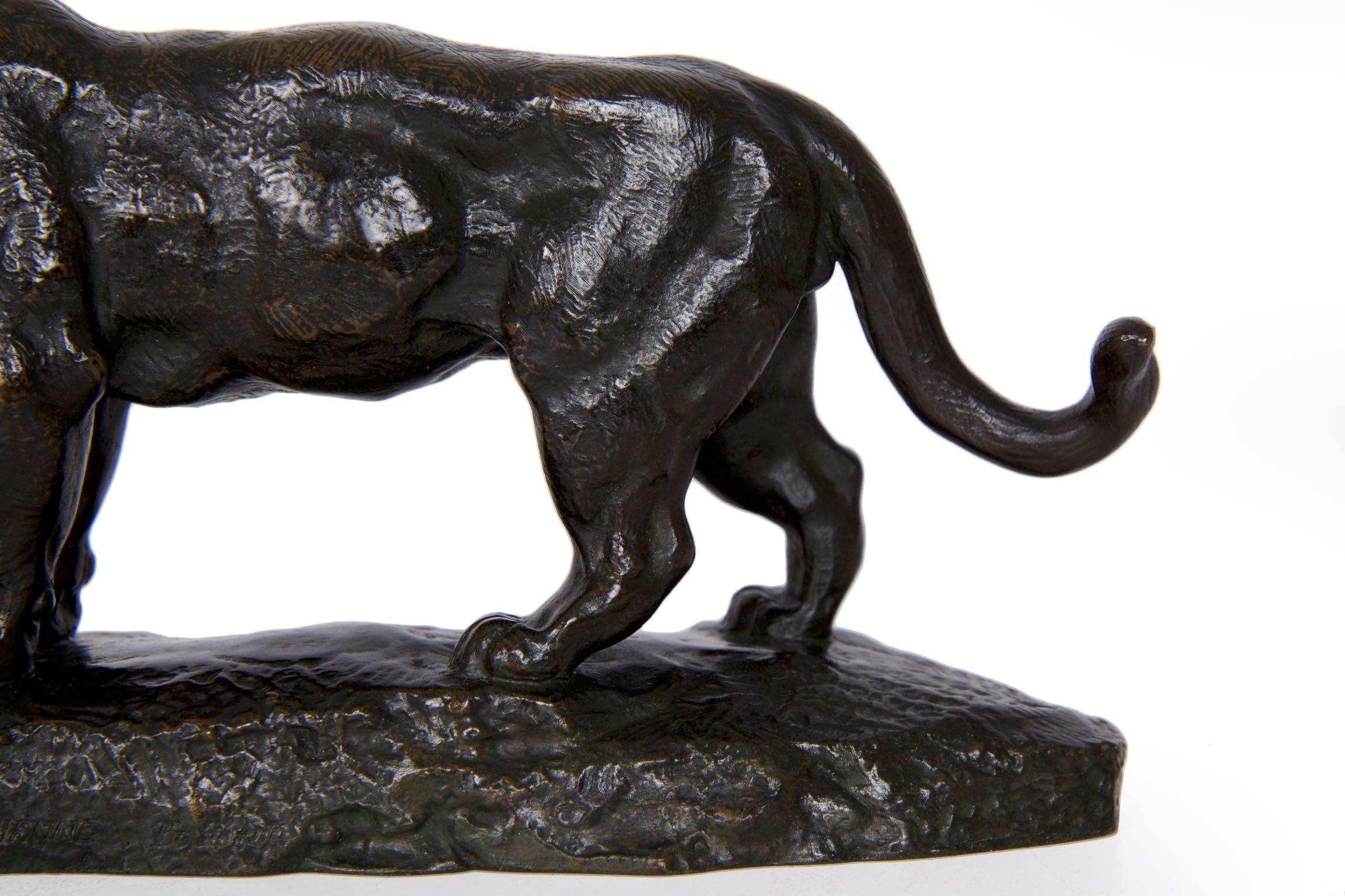  “Jaguar Standing” Bronze Sculpture by Antoine-Louis Barye and Barbedienne 5
