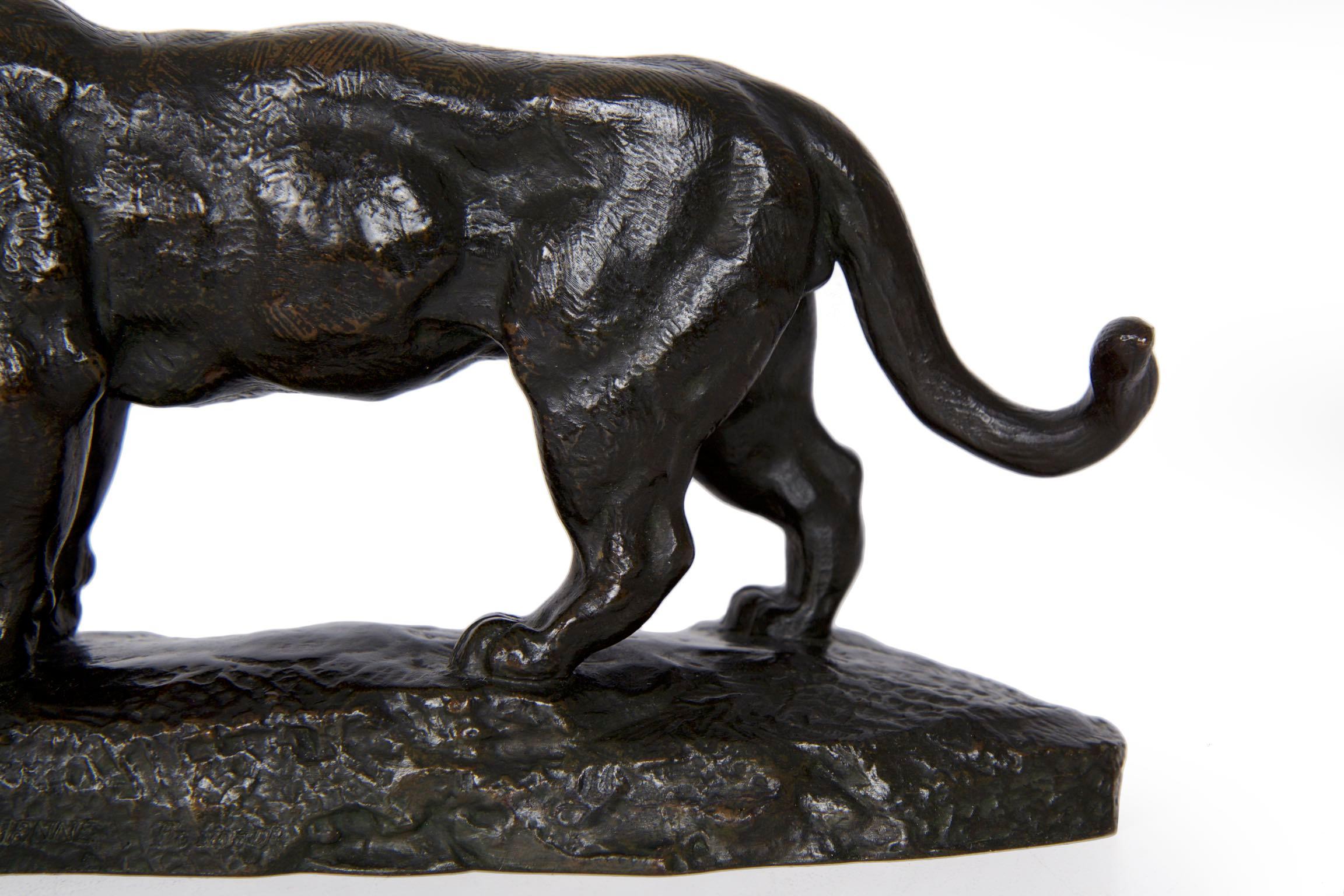 “Jaguar Standing” Bronze Sculpture by Antoine-Louis Barye and Barbedienne 5