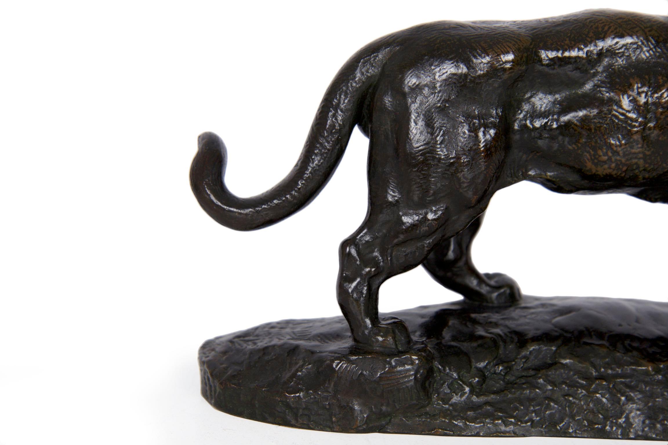 bronze jaguar sculpture