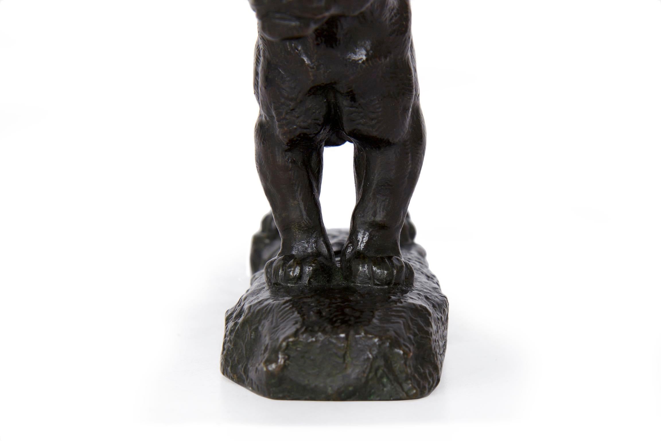  “Jaguar Standing” Bronze Sculpture by Antoine-Louis Barye and Barbedienne 1
