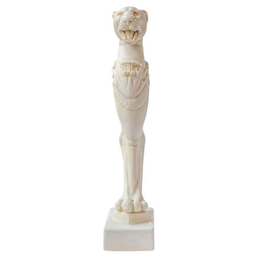 Jaguar Statue Made with Compressed Marble Powder 'Ephesus Museum'