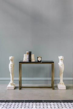 Jaguar Statue Set of Two Made with Compressed Marble Powder Ephesus Museum